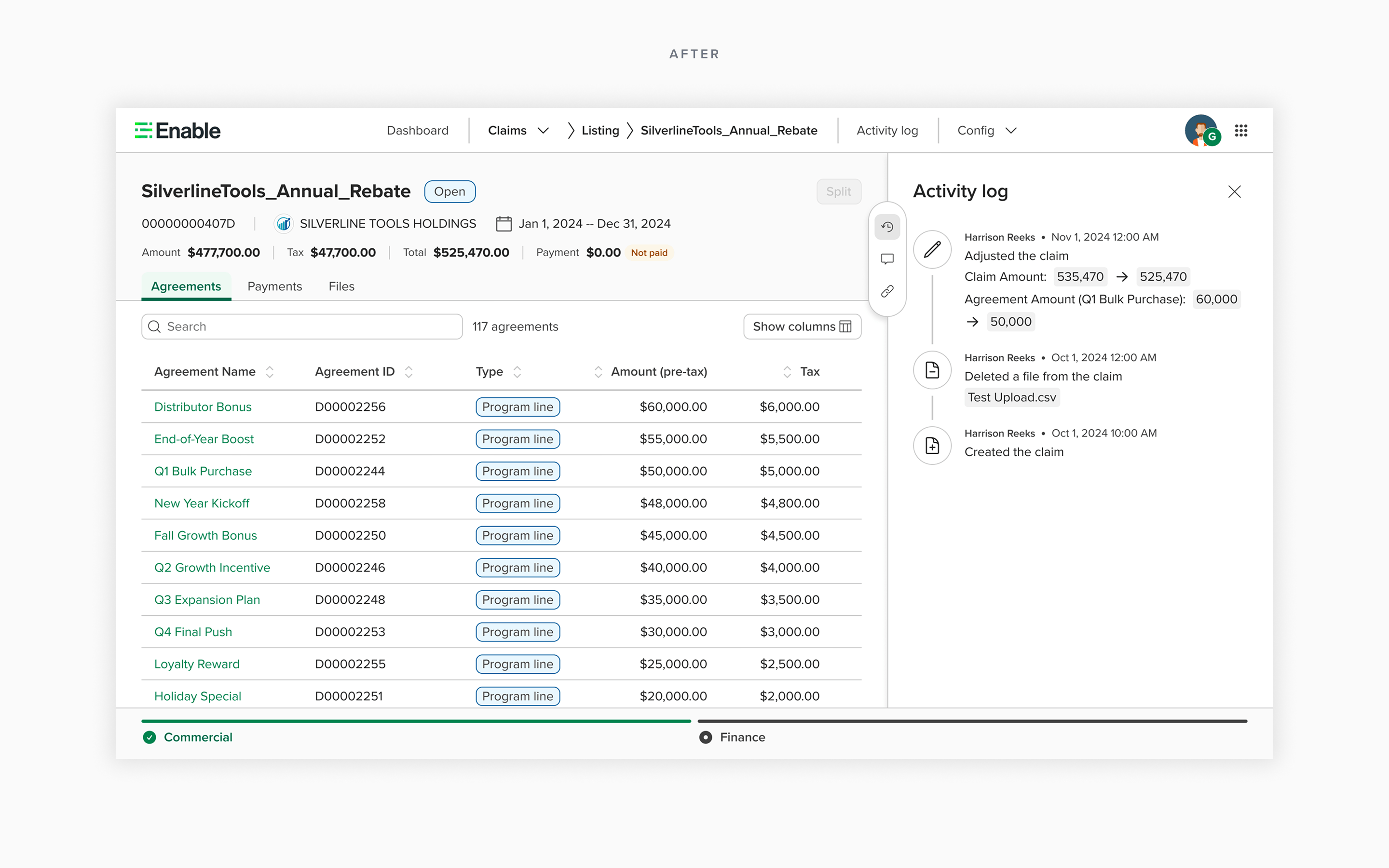 Claim detail page after redesign — Apr 2025